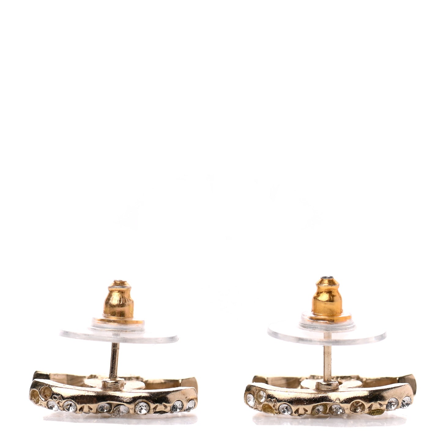 Crystal CC Earrings Gold