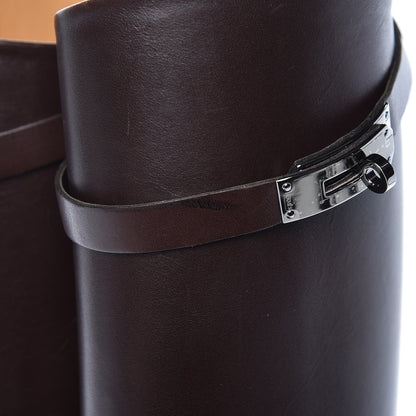 Hermes Box Kelly Jumping Boots 35.5 Chocolate 9 of 13