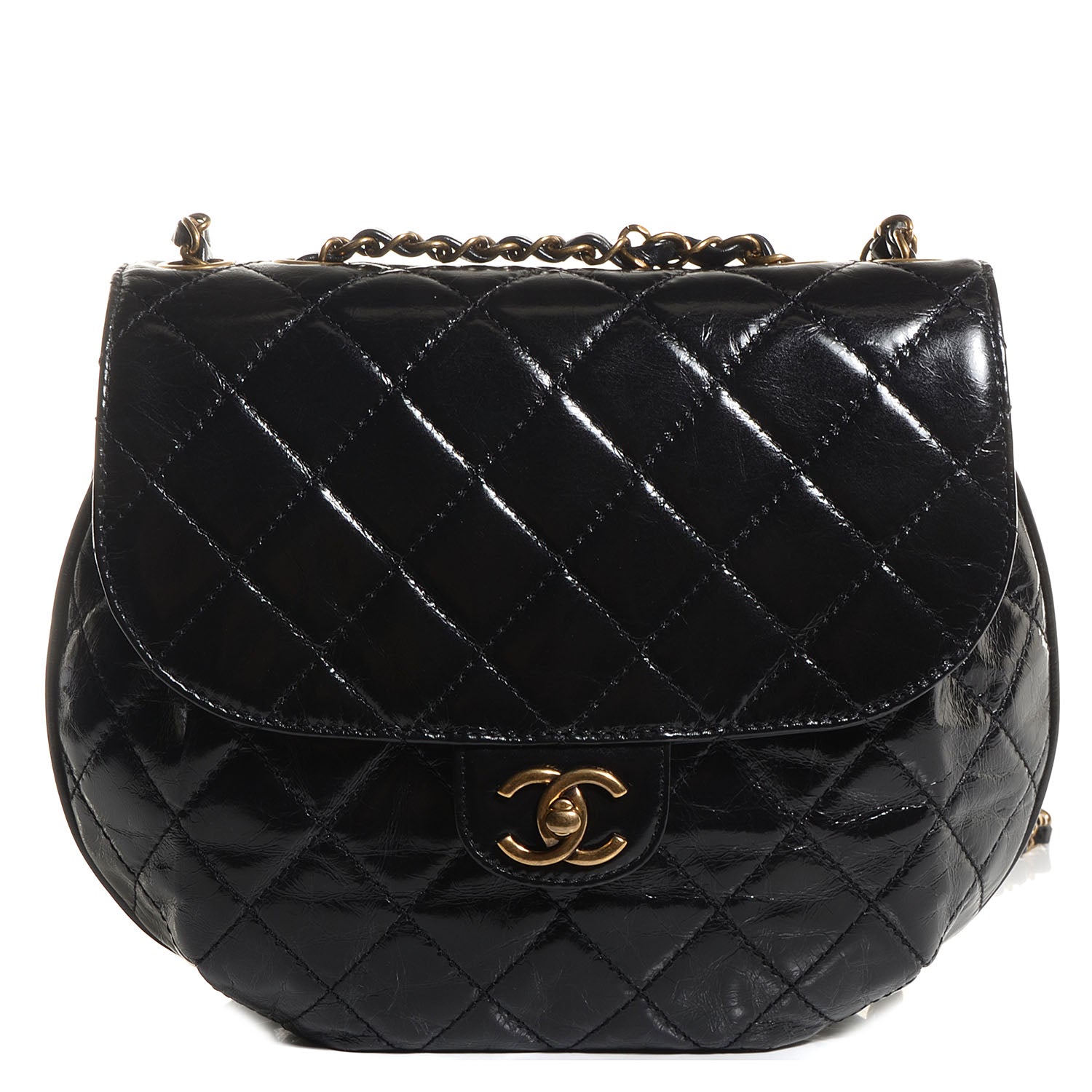 Chanel Calfskin Quilted Medium Bubble CC Flap Bag Black 1 of 9