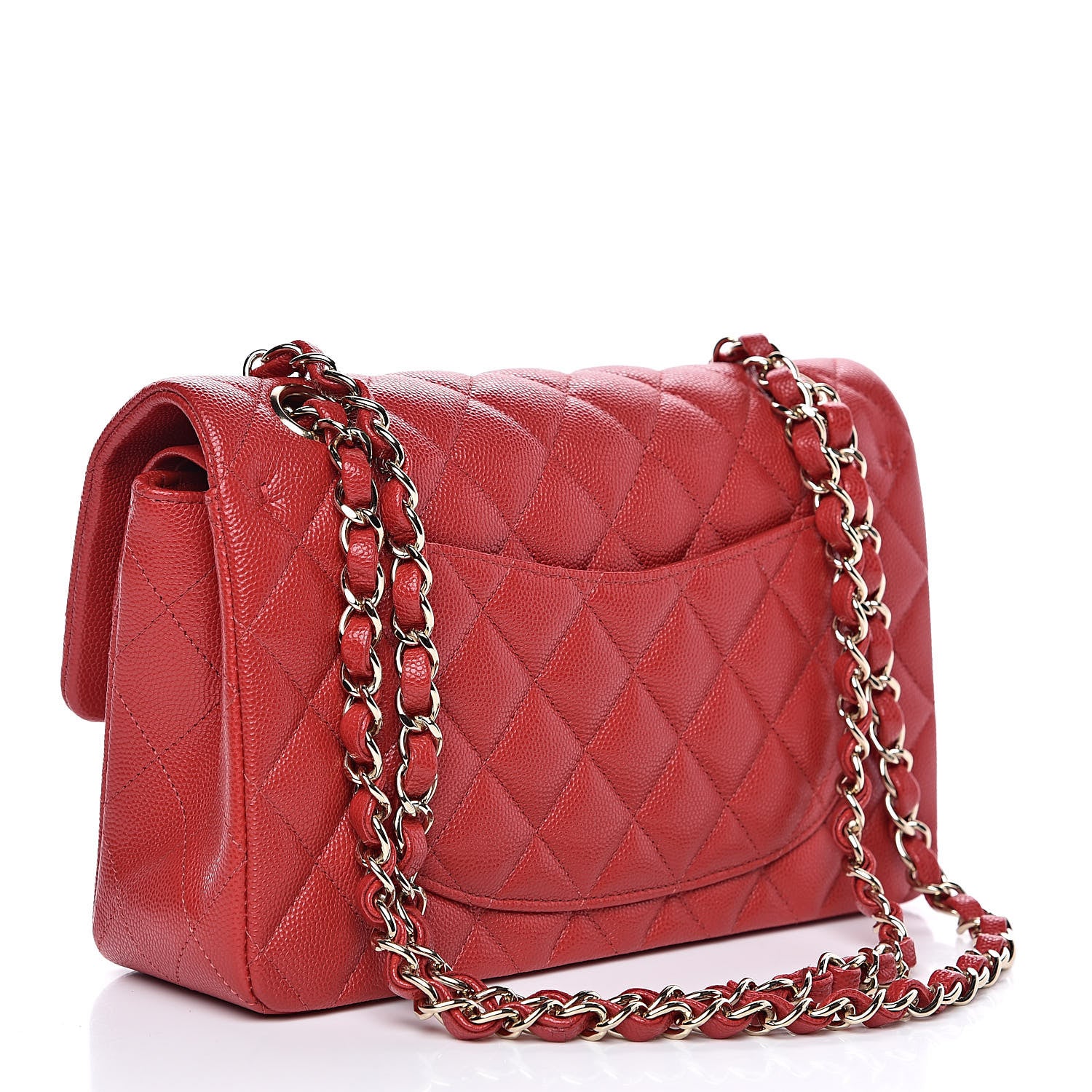 Chanel Caviar Quilted Small Double Flap Red 3 of 12