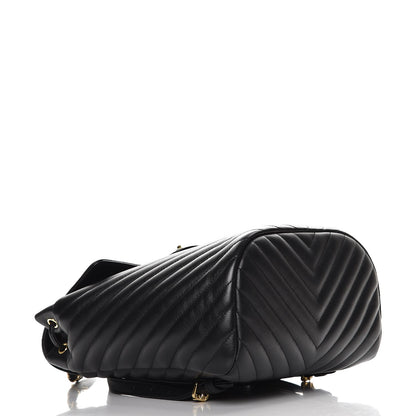 Chanel Calfskin Chevron Quilted Small Urban Spirit Backpack Black 4 of 8