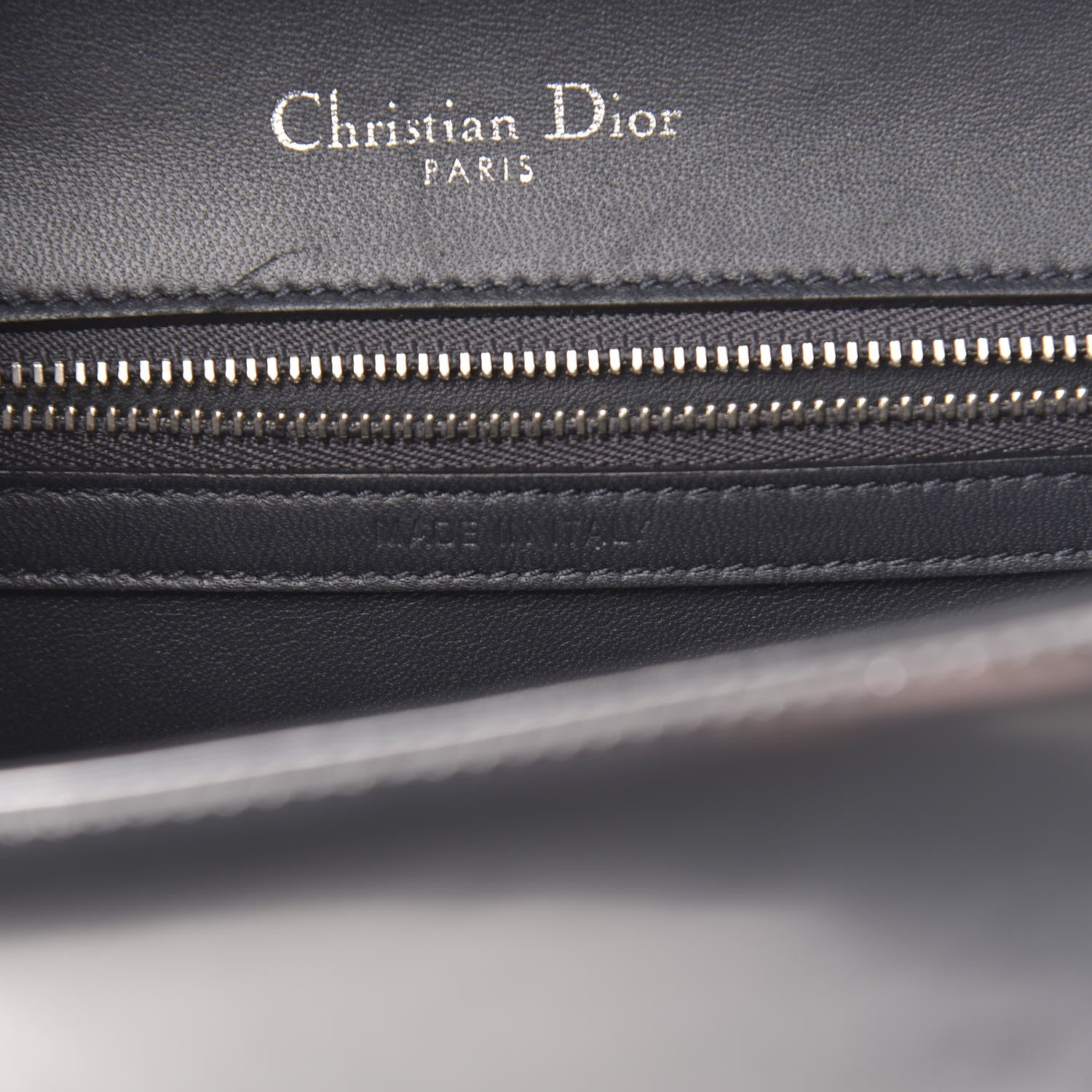 Christian Dior Metallic Patent Micro-Cannage Medium Diorama Flap Bag Silver 6 of 11