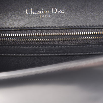 Christian Dior Metallic Patent Micro-Cannage Medium Diorama Flap Bag Silver 6 of 11