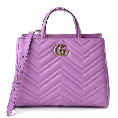 Gucci Calfskin Matelasse Small GG Marmont Tote Candy Mousse 1 of 10