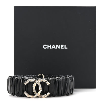 Chanel Lambskin Crystal CC Belt 85 34 Black 5 of 5