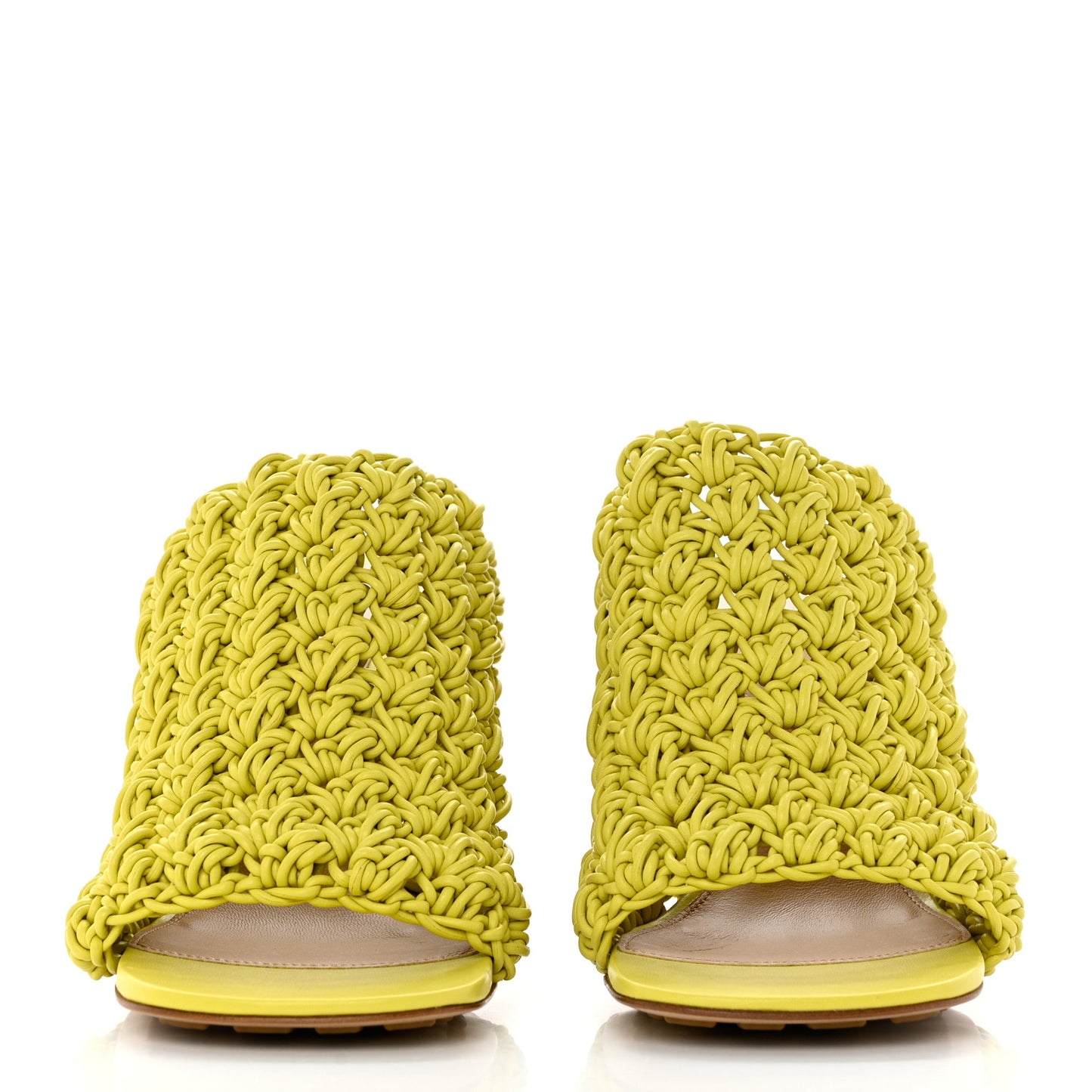 Nappa Intrecciato The Board Mules 39.5 Pear