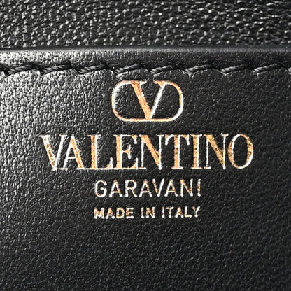 Valentino Garavani VALENTINO GARAVANI Smooth Calfskin Rockstud East West Crossbody Clutch Bag Black 6 of 10