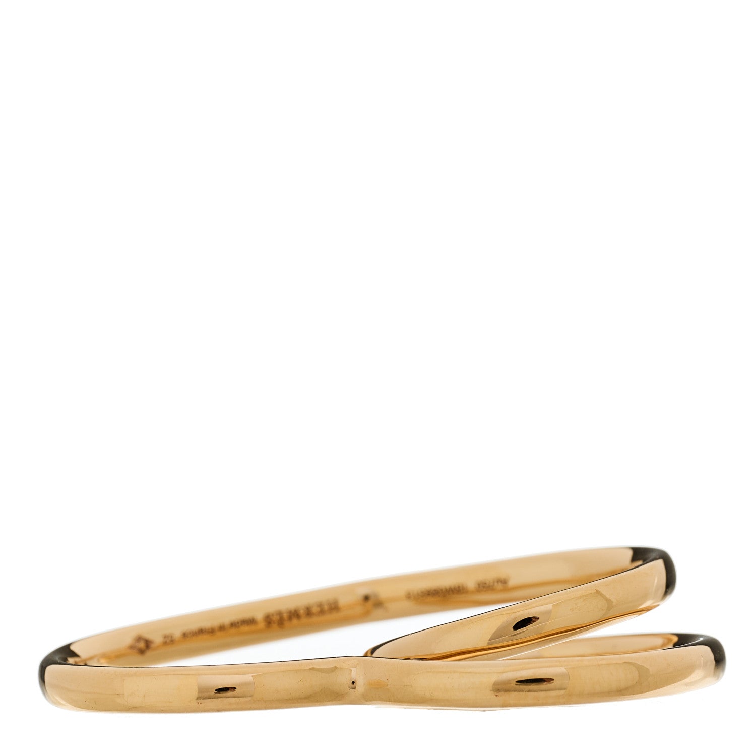 Hermes 18K Rose Gold MM Vertige Coeur Double Ring 52 6 3 of 6