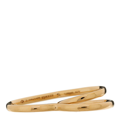 Hermes 18K Rose Gold MM Vertige Coeur Double Ring 52 6 3 of 6