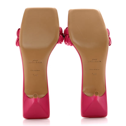 Givenchy Woven Lambskin G Chain 50mm Kitten Heel Sandals 38.5 Neon Pink 5 of 9