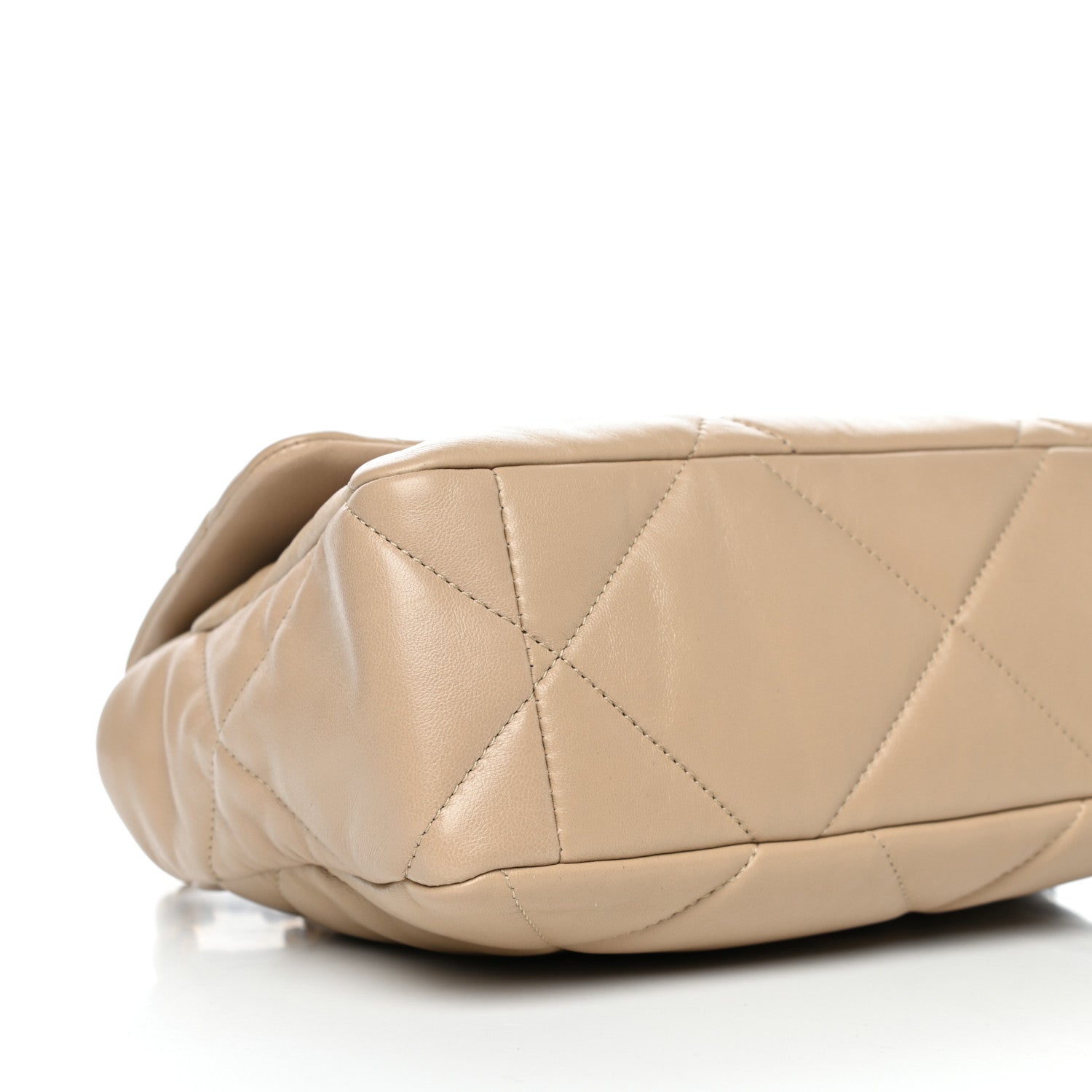 Chanel Lambskin Quilted Large Chanel 19 Flap Dark Beige 8 of 12
