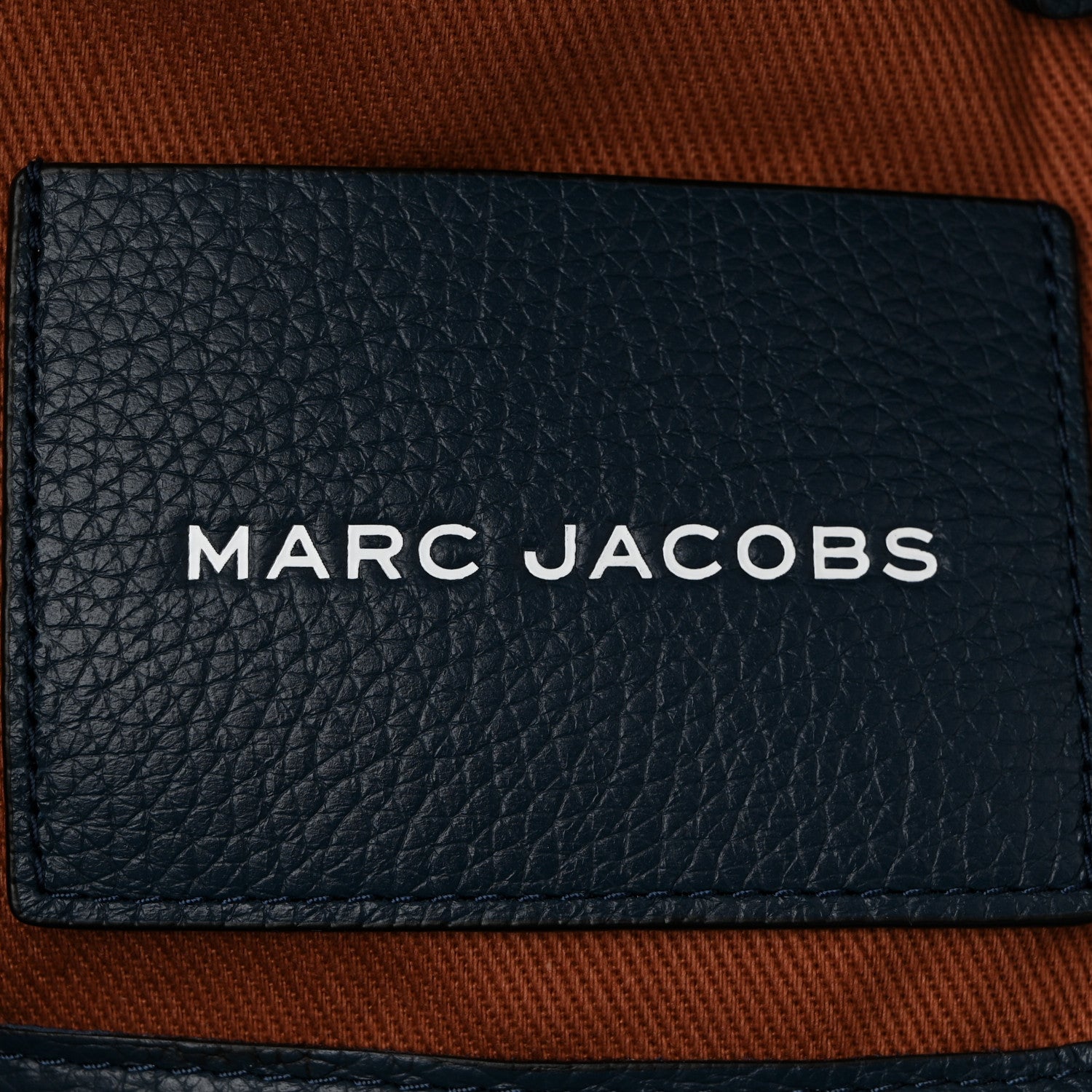 Marc Jacobs Grained Calfskin Medium The Tote Bag Blue Sea 6 of 11
