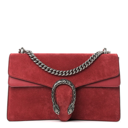 Gucci Suede Vitello Velvet Small Dionysus Shoulder Bag Vulcanic Red 1 of 10