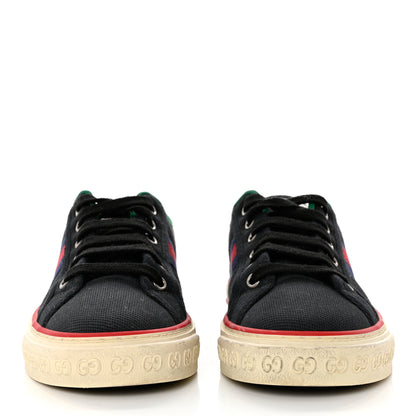 Gucci Canvas Web Womens 1977 Tennis Sneakers 37.5 Black 2 of 8