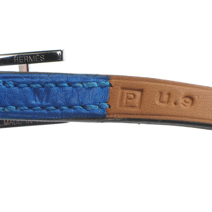Hermes Swift 3MM Hapi Triple Tour Wrap Bracelet M Bleu Hydra 5 of 5