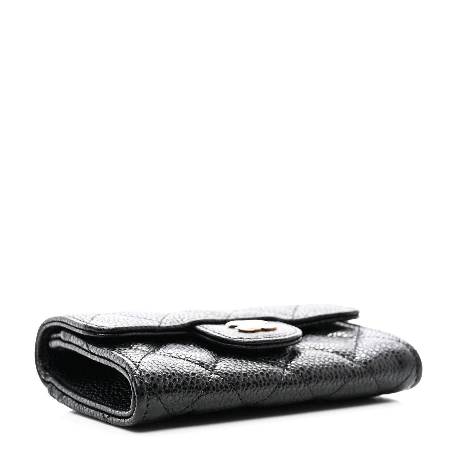 Chanel Caviar Quilted Flap Card Holder Wallet Black 4 of 9