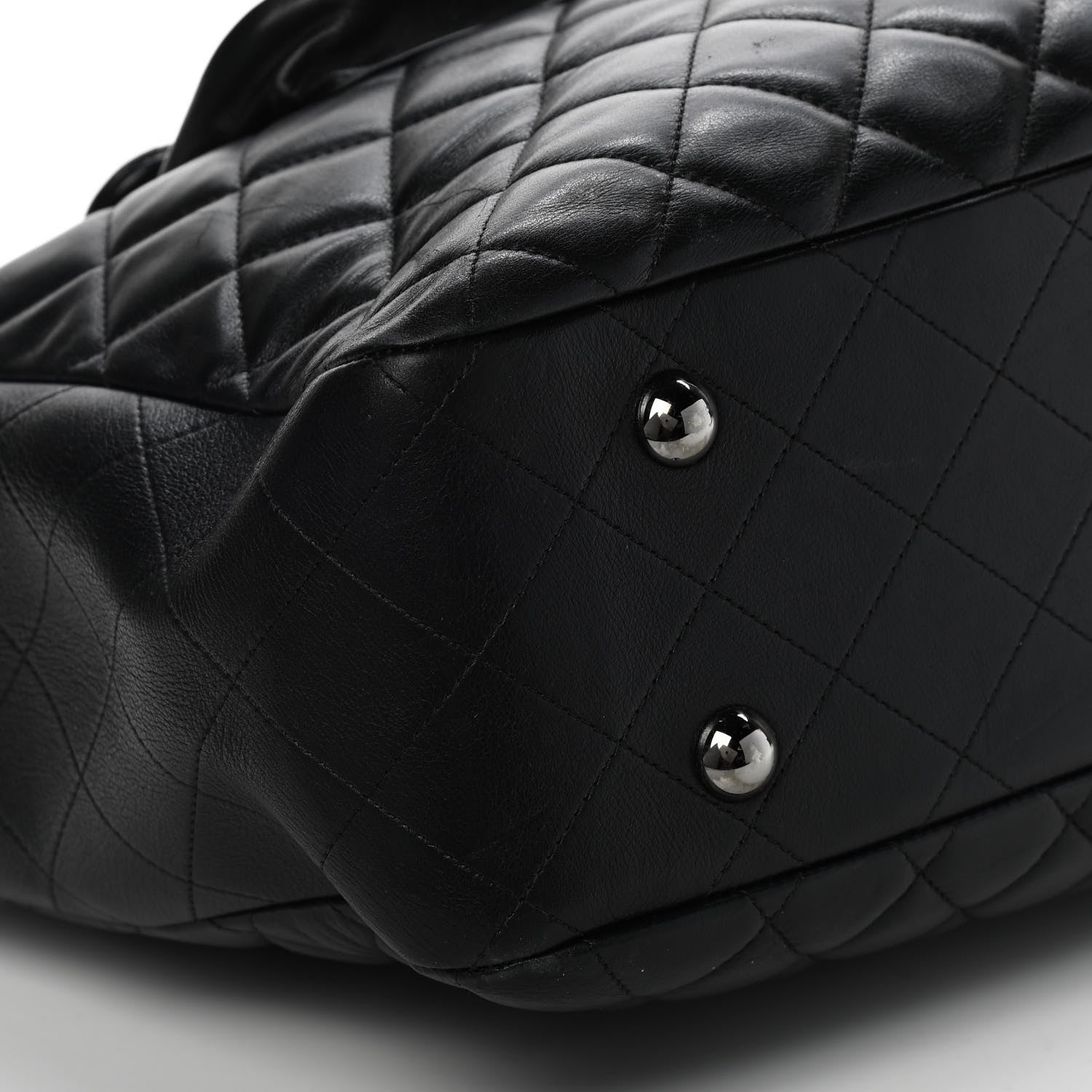 Chanel Lambskin Quilted Front Flap Tote Black 9 of 11