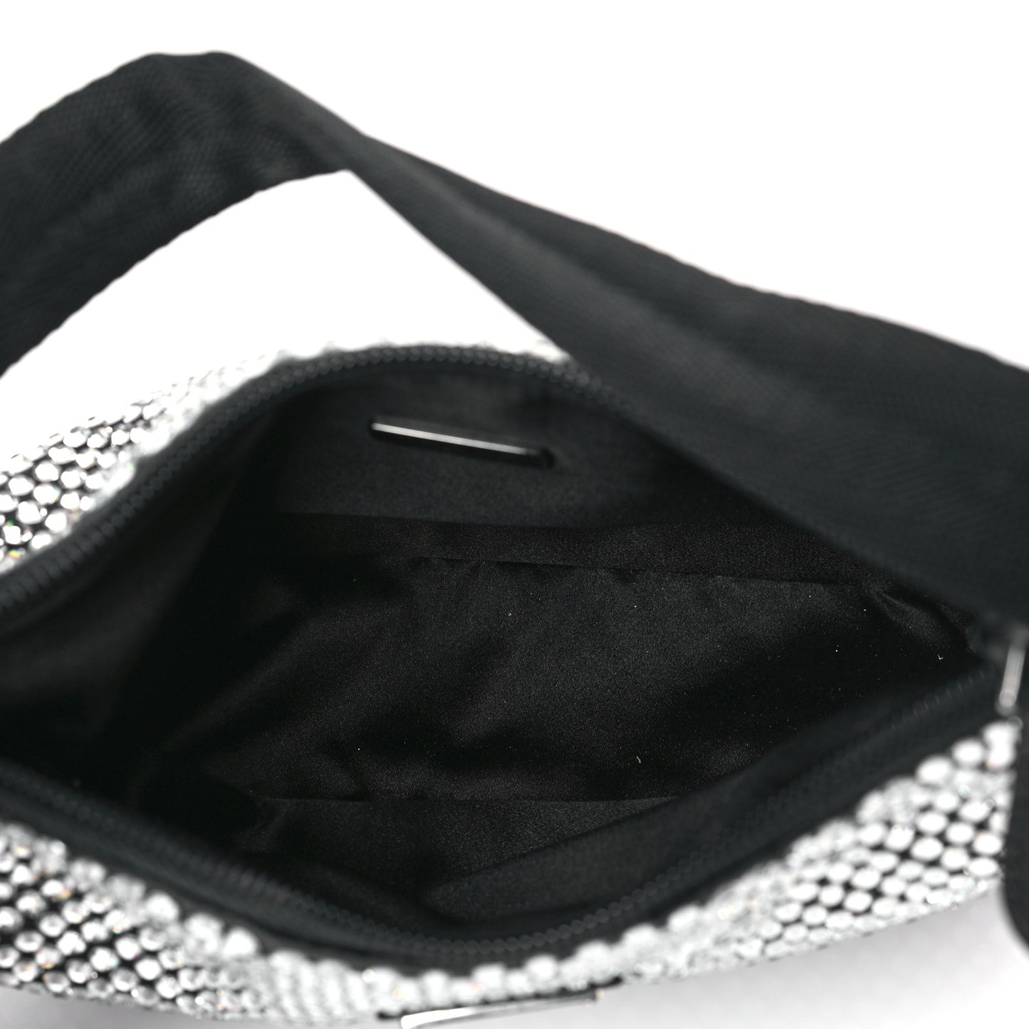 Satin Crystal Mini Re-Edition 2000 Bag Cristal