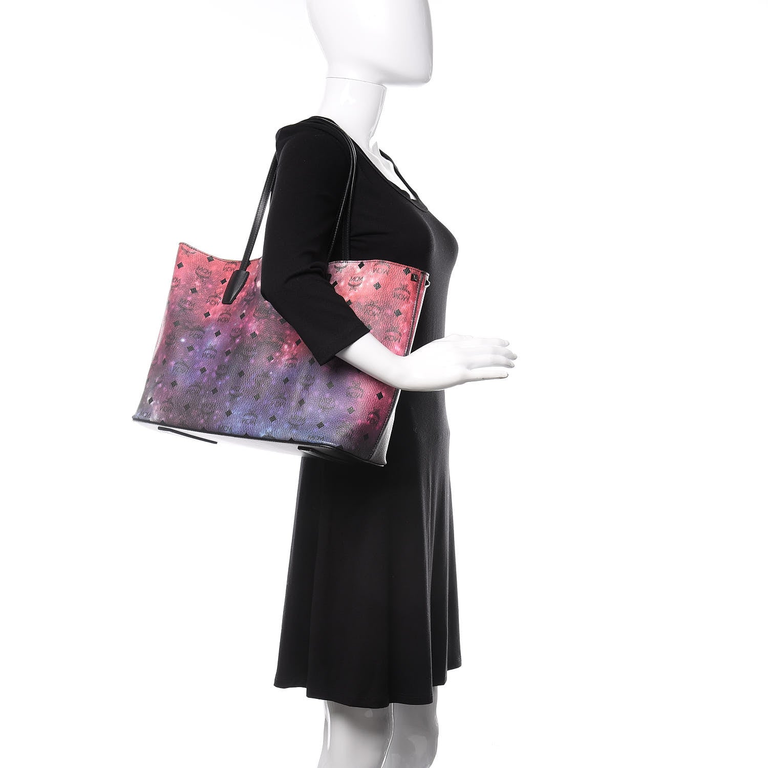 MCM Galaxy Visetos Medium Shopper Tote Multicolor 2 of 9