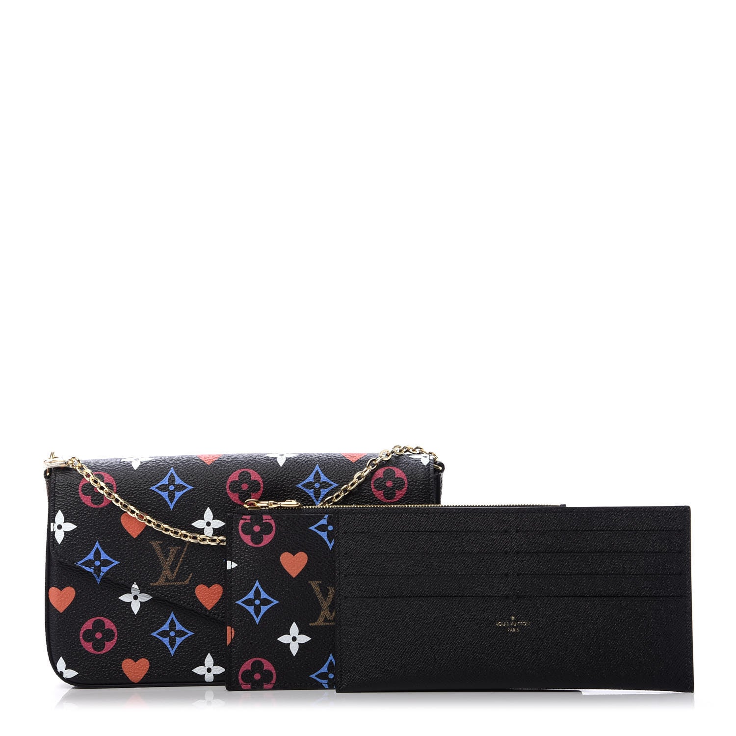 Louis Vuitton Game On Felicie Chain Wallet Black 2 of 16