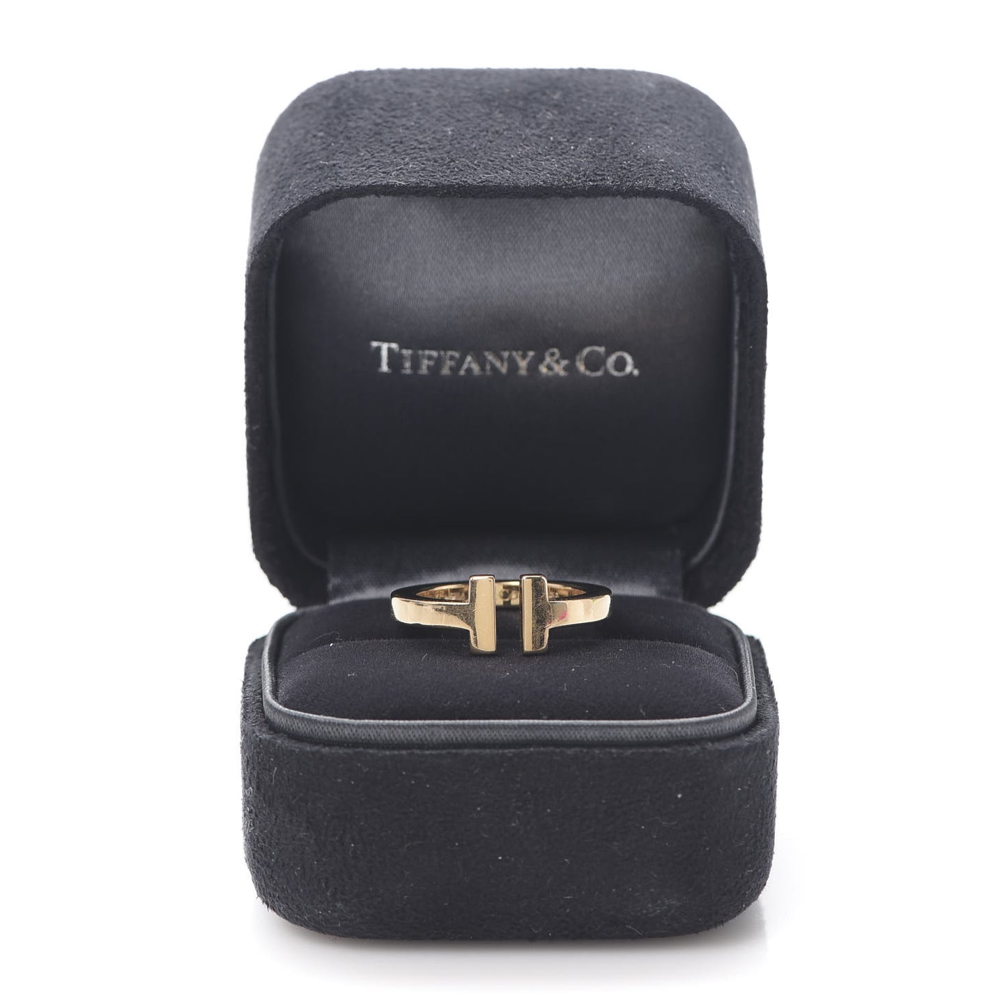 18K Yellow Gold T Square Ring 50 5.25