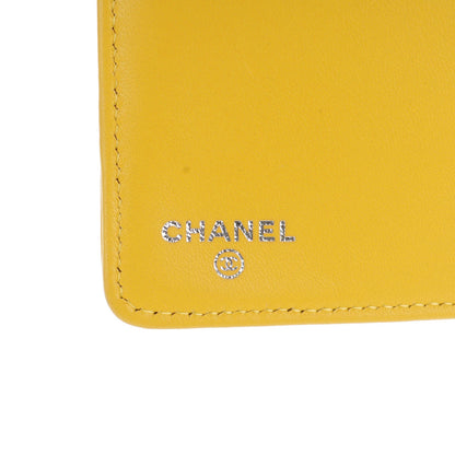 Chanel Lambskin Quilted Yen Wallet Yellow 6 of 9