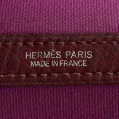 Hermes Toile Leather Garden Party PM Rouge Imperial 7 of 8