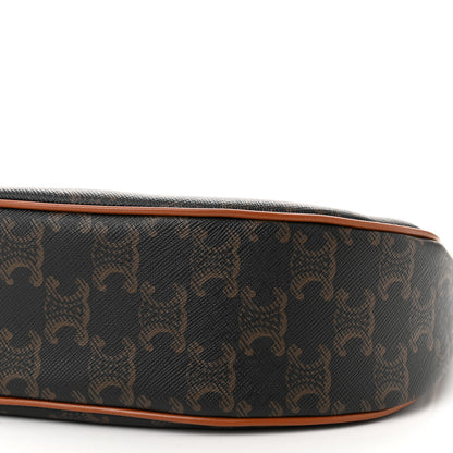 Celine Triomphe Canvas Calfskin Ava Shoulder Bag Tan 10 of 10