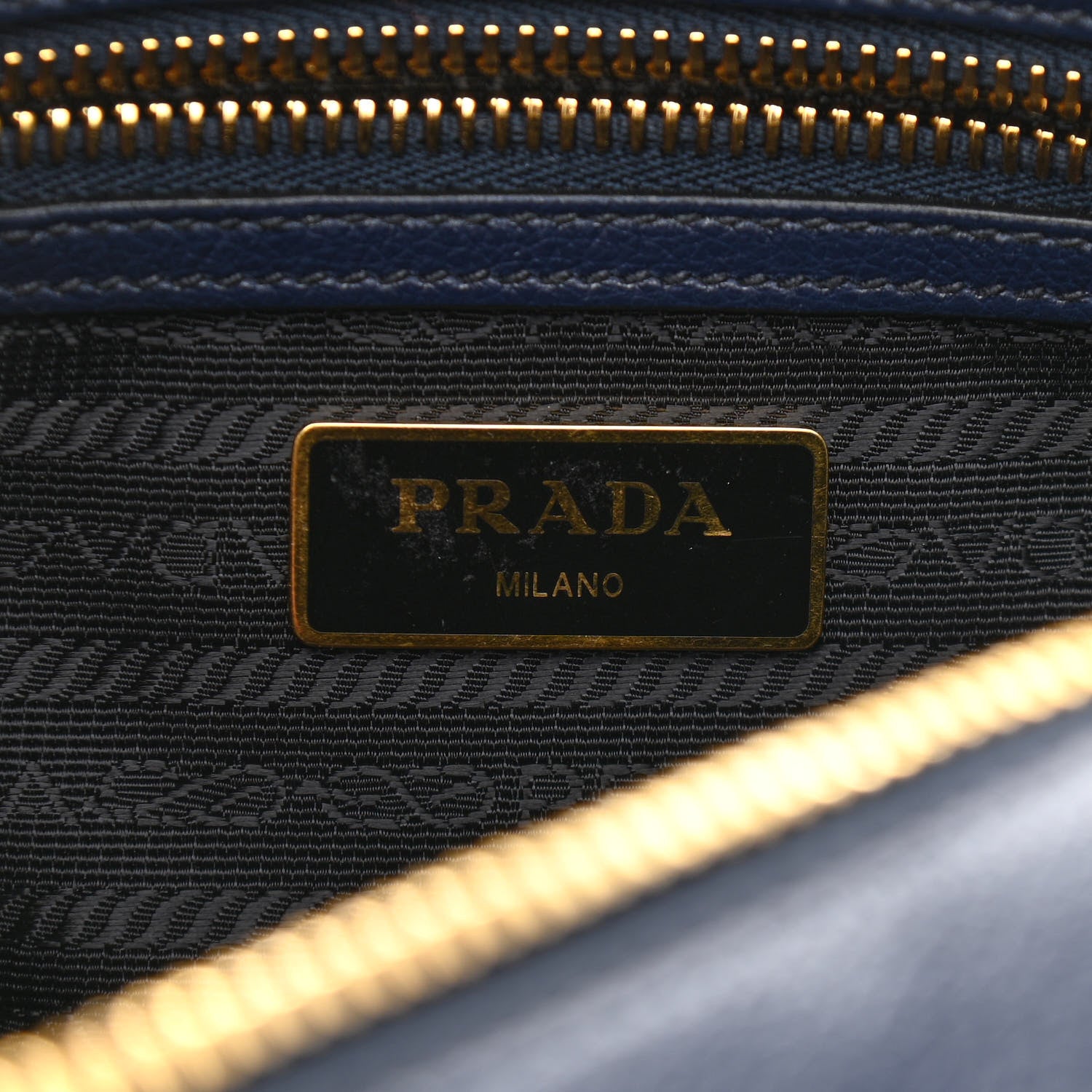 Prada Glace Calfskin Embossed Logo Crossbody Baltico 6 of 11