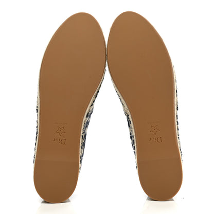 Christian Dior Oblique Embroidered Granville 15mm Espadrilles 38 Deep Blue 5 of 11