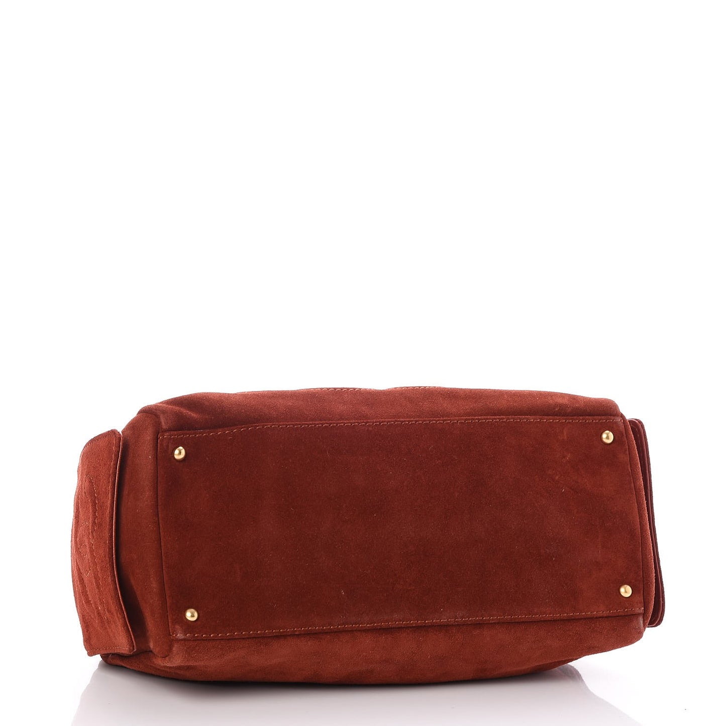 Suede CC Shoulder Bag Dark Orange