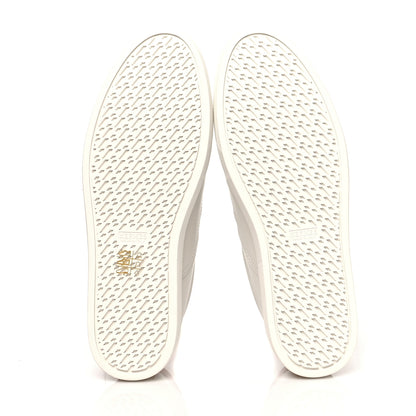 Hermes Calfskin Mens Quicker Sneakers 41 White Orange 6 of 9