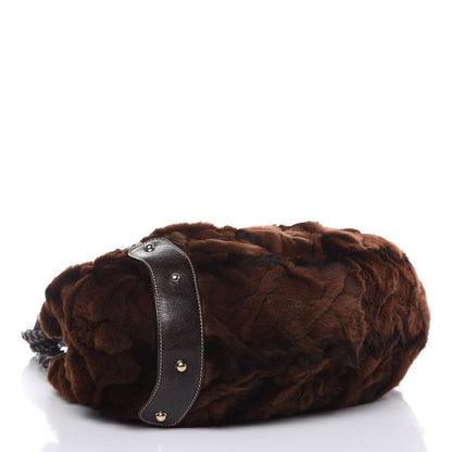 Gucci Mink Fur Calfskin Medium Pelham Shoulder Bag Brown 4 of 14