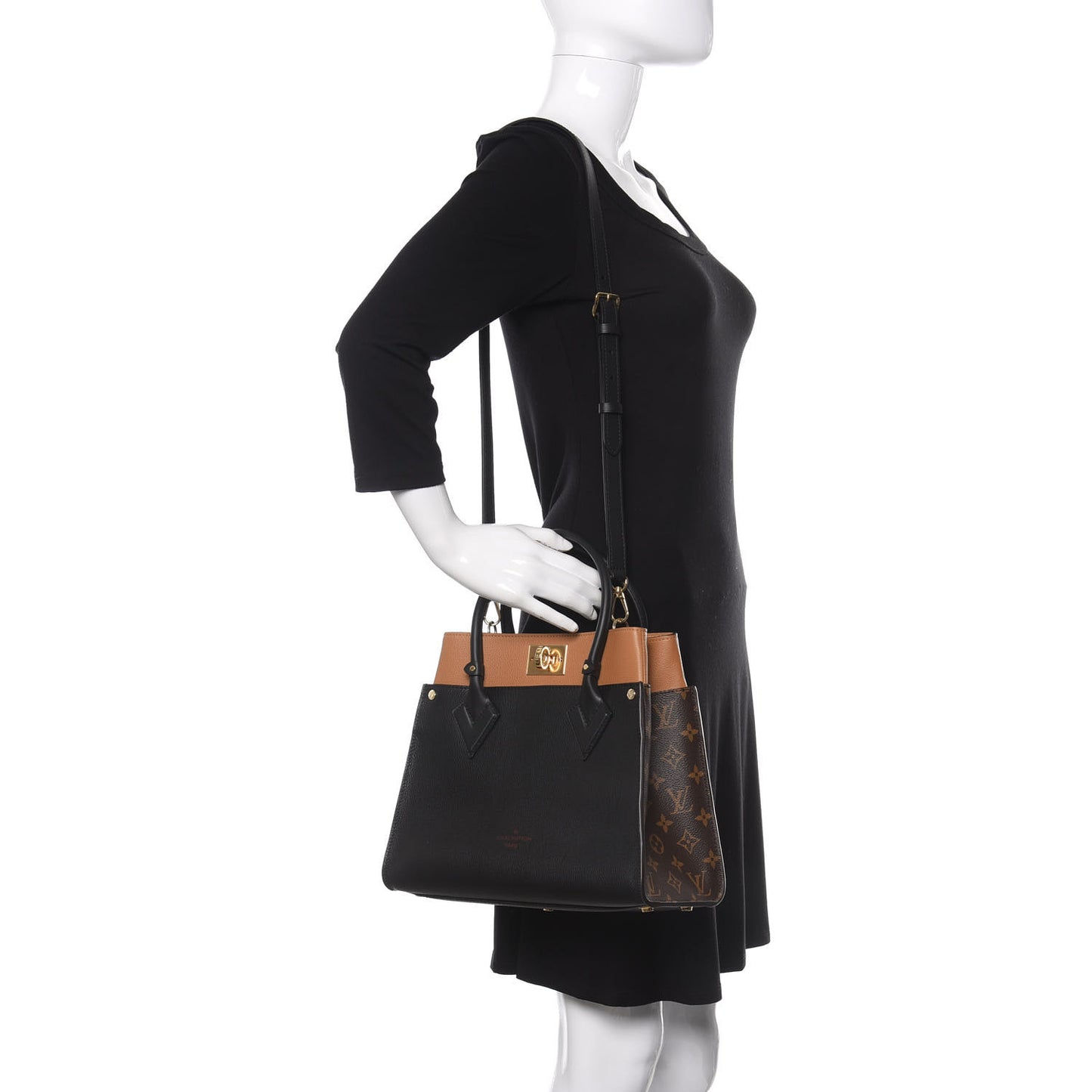 Calfskin Monogram On My Side Black