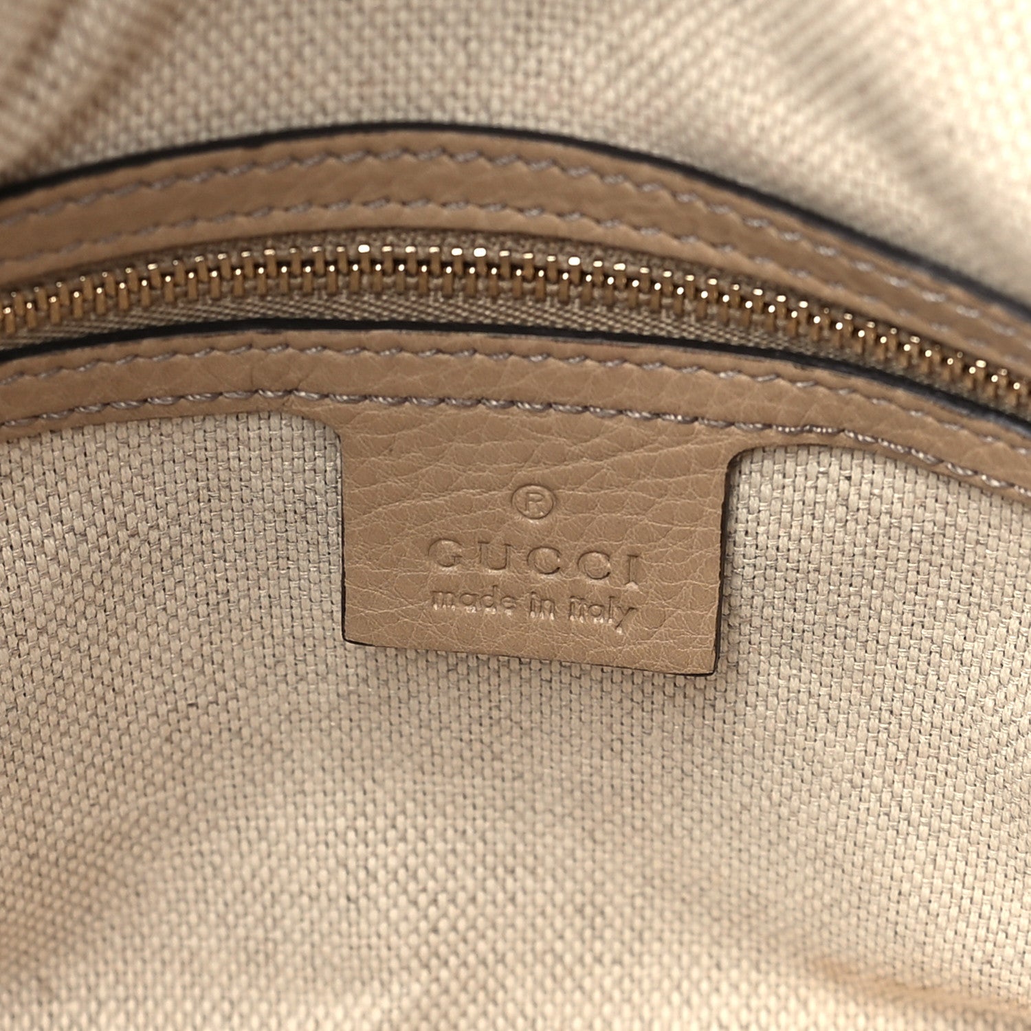 Gucci Pebbled Calfskin Small Soho Bowler Camelia 6 of 9