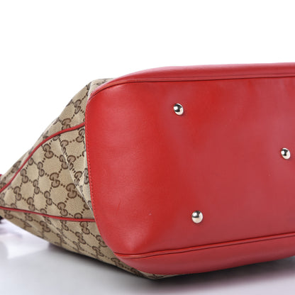 Gucci Monogram Medium Valentine Top Handle Bag Red 6 of 10