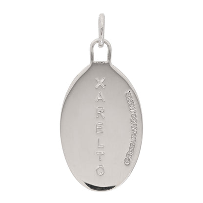 Tiffany Sterling Silver Caduceus Oval Tag Pendant 3 of 4