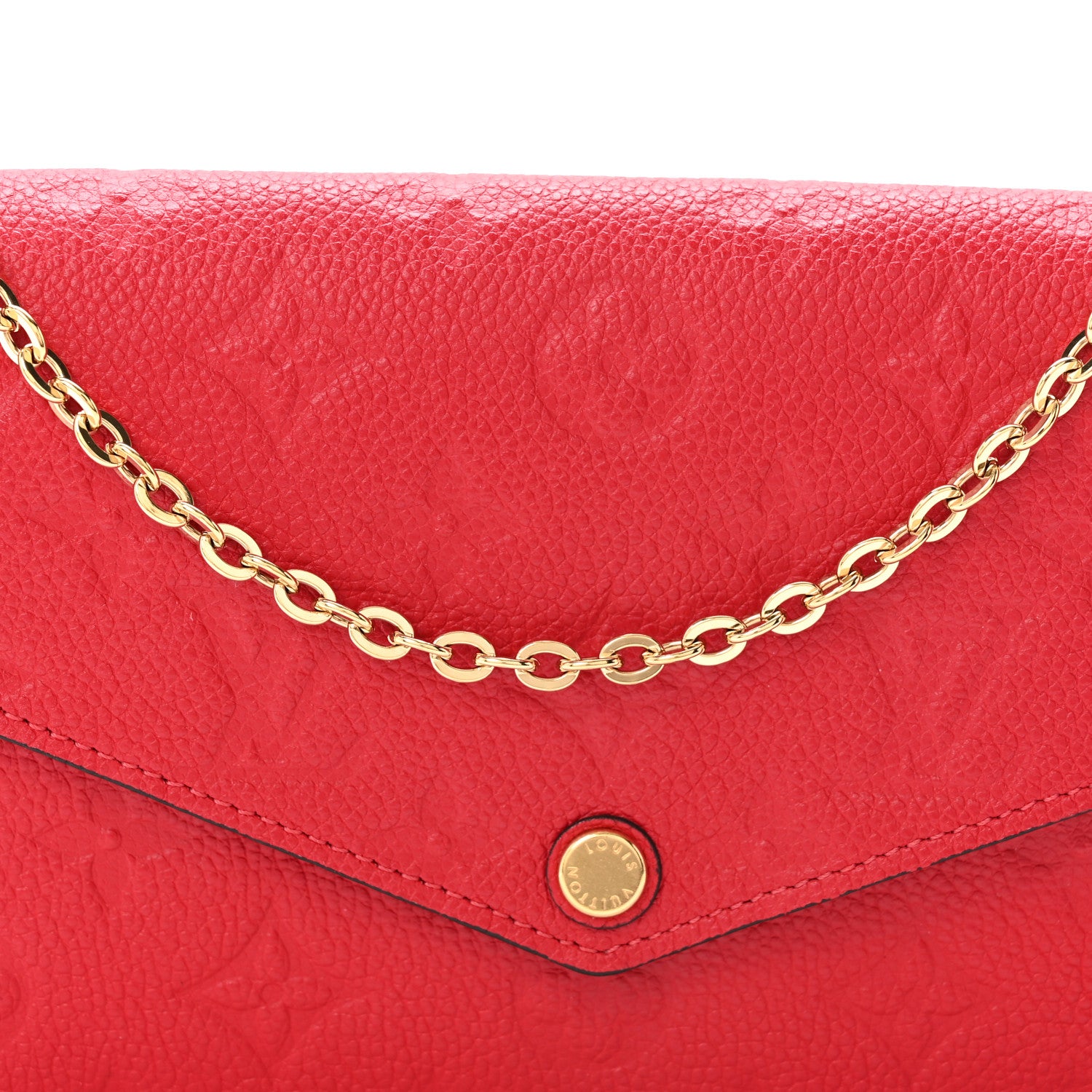 Louis Vuitton Empreinte Pochette Felicie Chain Wallet Scarlet 7 of 9