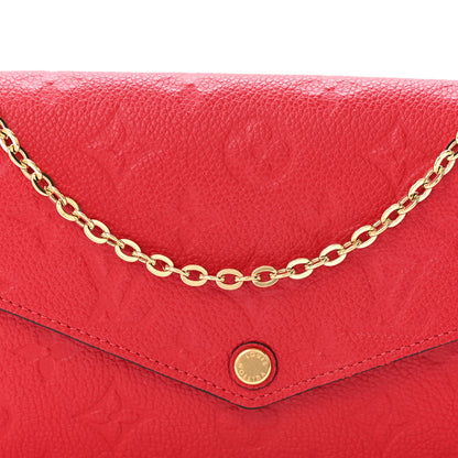 Louis Vuitton Empreinte Pochette Felicie Chain Wallet Scarlet 7 of 9