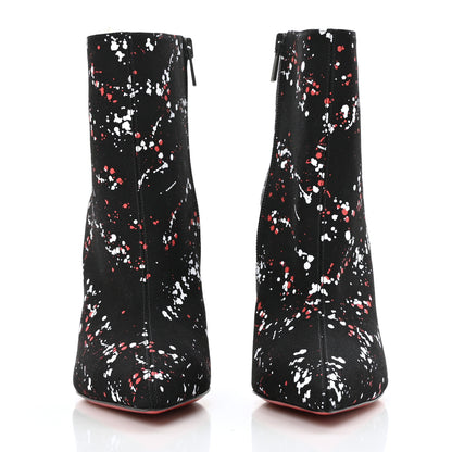 Christian Louboutin Toile Splash So Kate Booty 100 Ankle Boots 37 Black 2 of 6