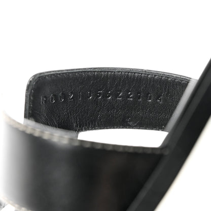 Hermes Box Calfskin Oran Sandals 39.5 Black 7 of 10