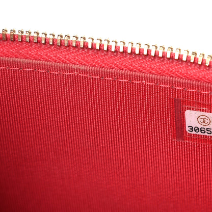 Chanel Caviar Quilted Mini Vanity Case With Chain Red 7 of 10