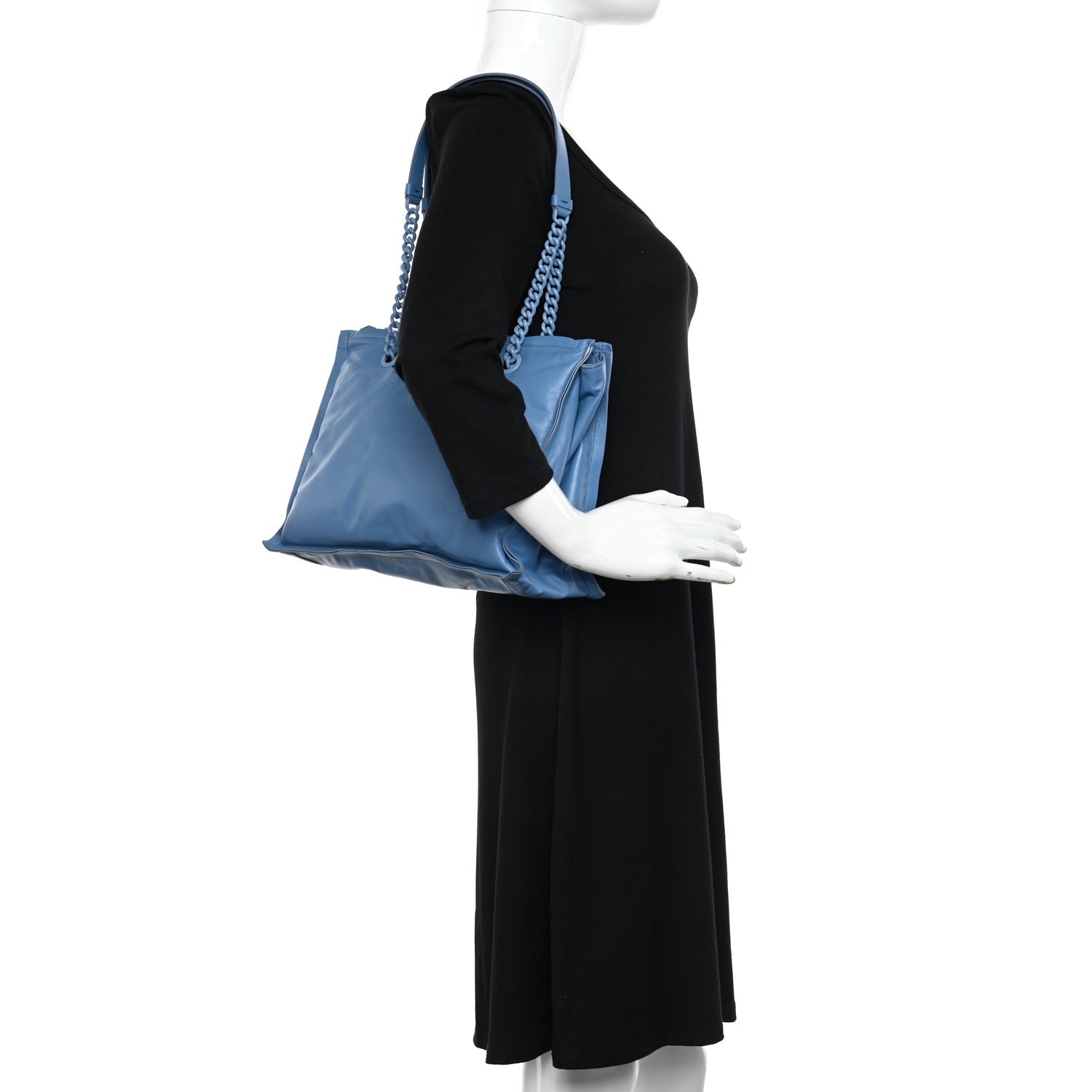 Salvatore Ferragamo Calfskin Viva Bow Tote Nigella Blue 2 of 11