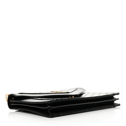 Saint Laurent Calfskin Quilted Lacquered Gaby Satchel Black 4 of 12