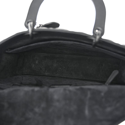 Christian Dior Ultra Matte Calfskin Cannage Large Lady Dior Black 5 of 12