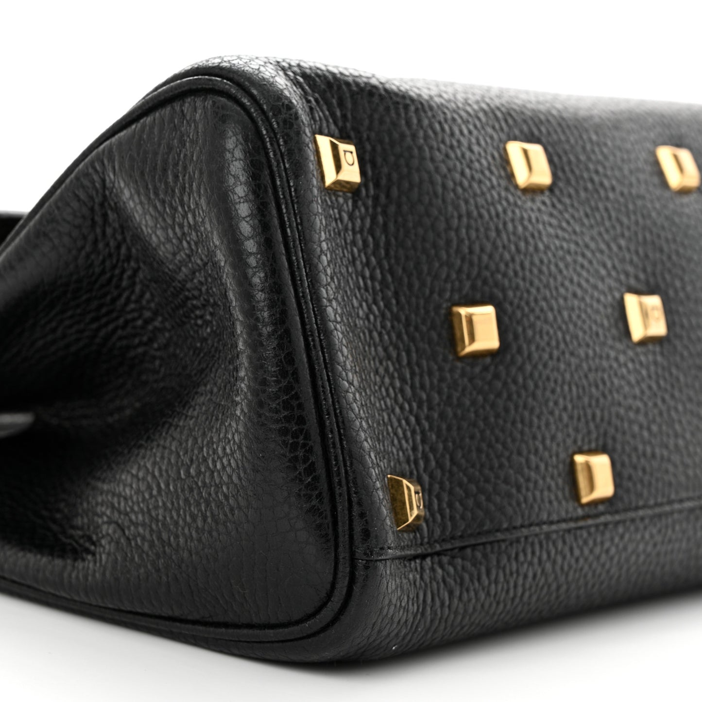 Hammered Calfskin Studio Rock Bag Black
