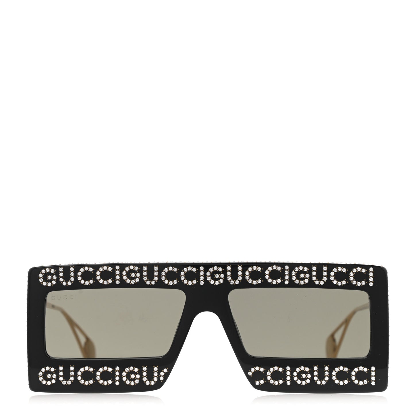 Acetate Crystal Mask-Frame Sunglasses GG0431S Black