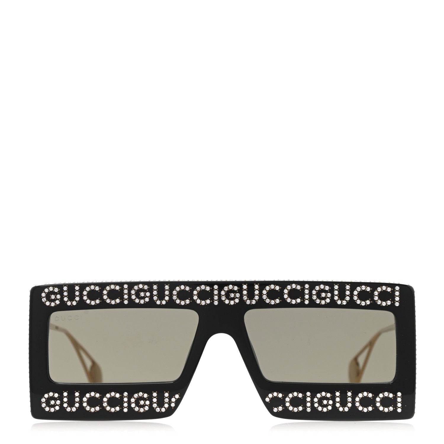 Gucci Acetate Crystal Mask-Frame Sunglasses GG0431S Black 3 of 7