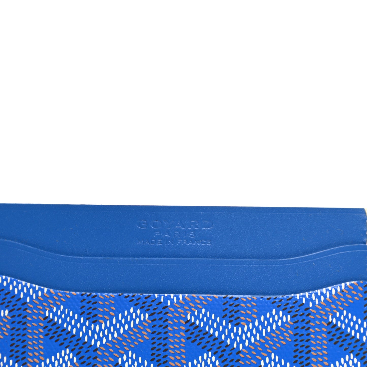 Goyardine Saint Sulpice Card Holder Sky Blue