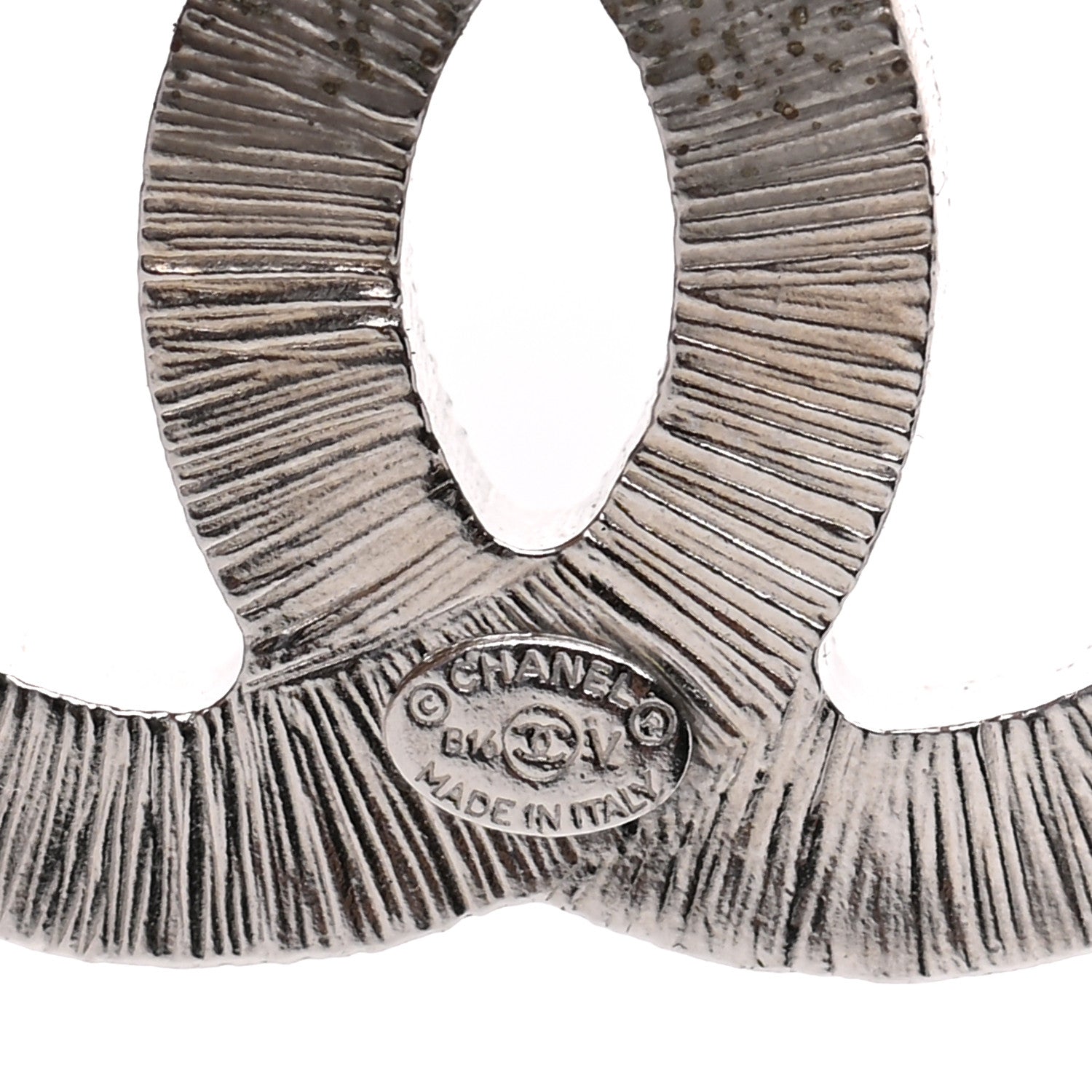 Chanel Baguette Crystal CC Brooch Silver 4 of 4